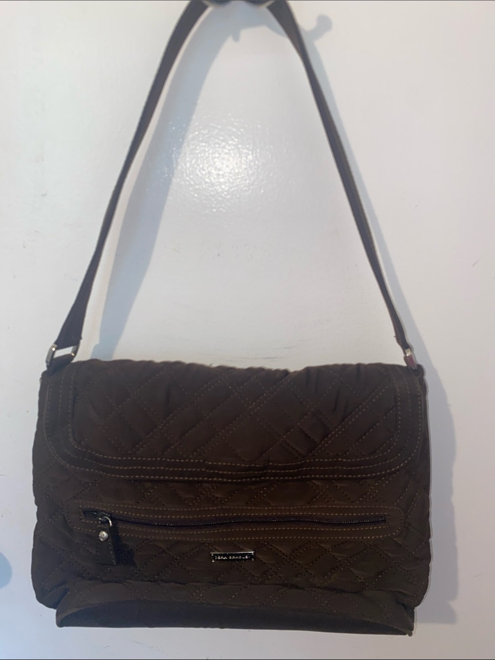 Vera Bradley Quilted Chocolate Brown Shoulder Bag